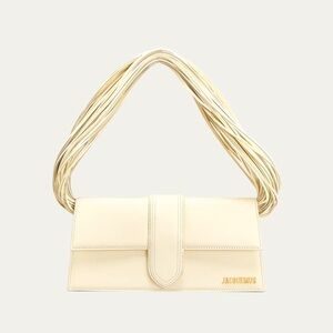Jacquemus Le Bambino Long Ficiu shoulder bag in calf leather and cotton